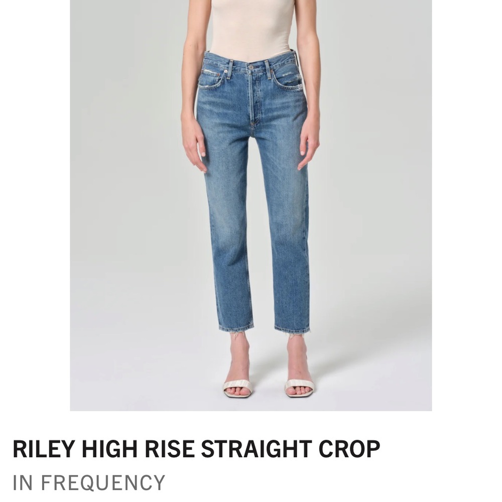 Agolde Riley High Rise Straight Crop